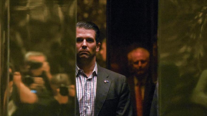 El hijo del presidente de EE.UU., Donald Trump Jr., en la Torre Trump, en Nueva York.