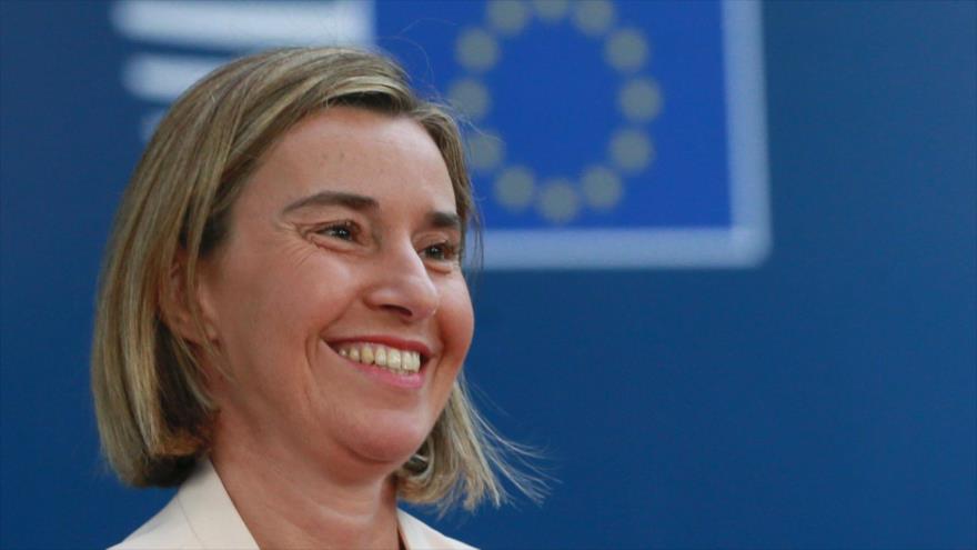 La jefa de la Diplomacia de la UE, Federica Mogherini, en Bruselas, 29 de abril de 2017.