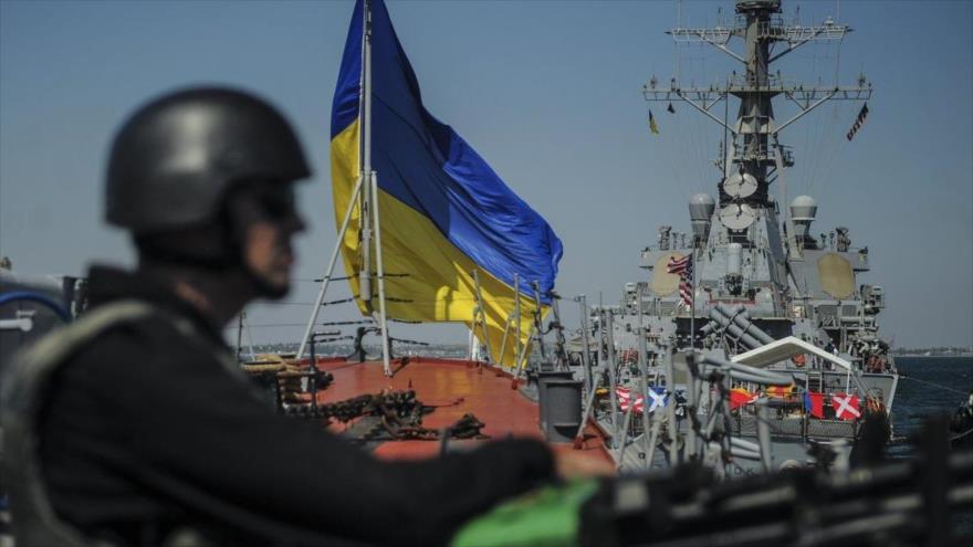 Un efectivo de la OTAN en los ejercicios navales, bautizados como Sea Breeze 2016, Ucrania.