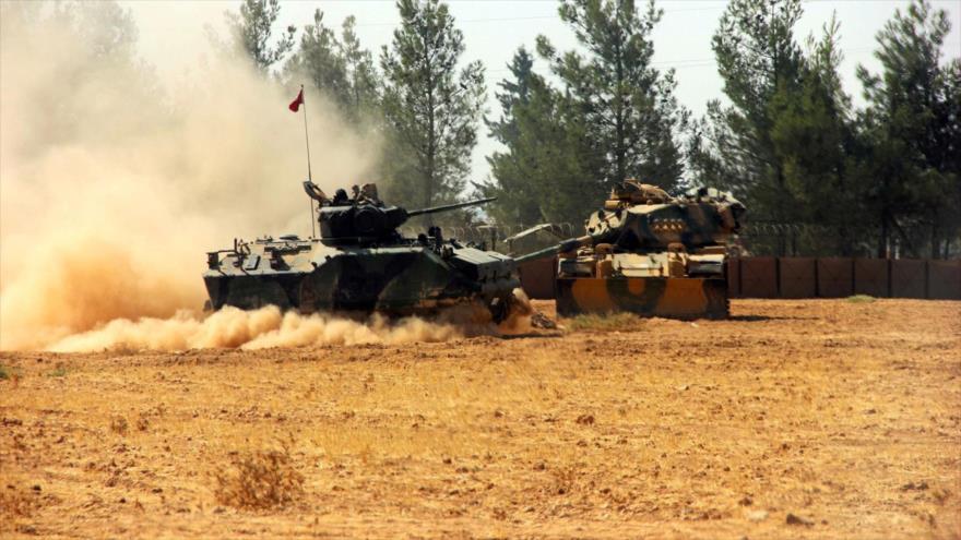 Tanque del Ejército turco en la frontera con Siria, 24 de agosto de 2016.