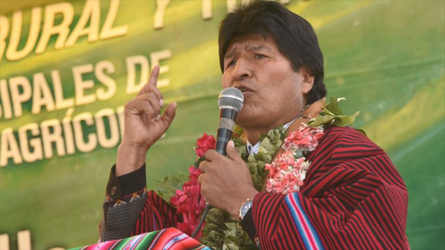 El presidente de Bolivia, Evo Morales, ofrece un discurso en un acto oficial en la ciudad boliviana de El Alto, 12 de julio de 2017.
