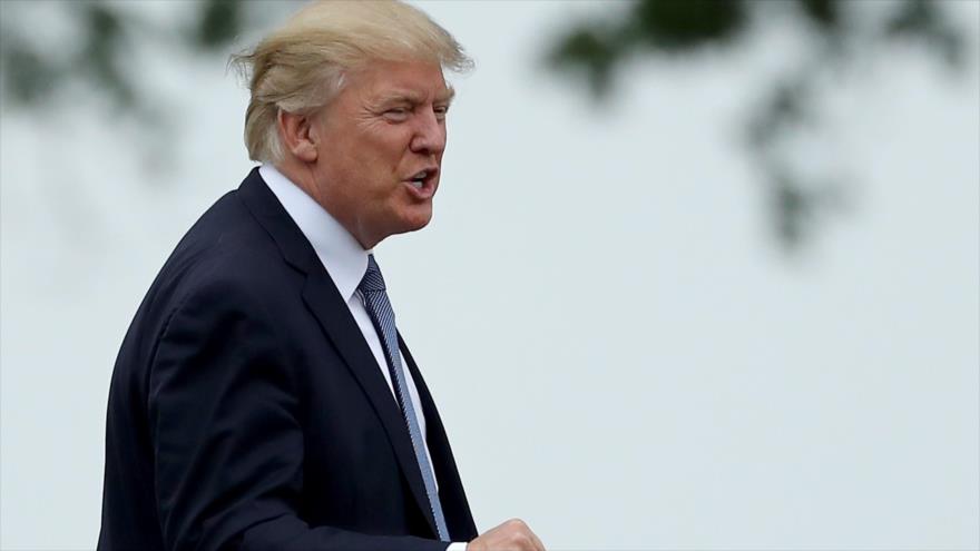 El presidente de EE.UU., Donald Trump, en su campo de golf en Bedminster, Nueva Jersey, 14 de julio de 2017.