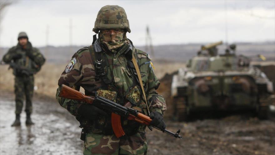 Soldados ucranianos, desplegados en regiones de conflicto en el este del país.