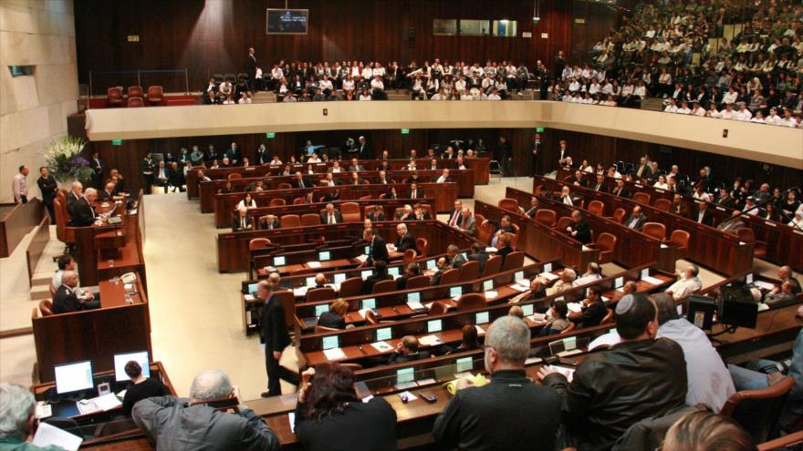 Una sesión del parlamento del régimen de Israel.