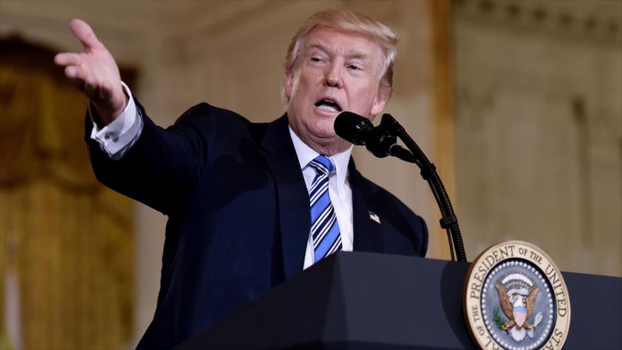 El presidente de Estados Unidos, Donald Trump, durante un evento en la Casa Blanca en Washington, DC, 17 de julio de 2017.