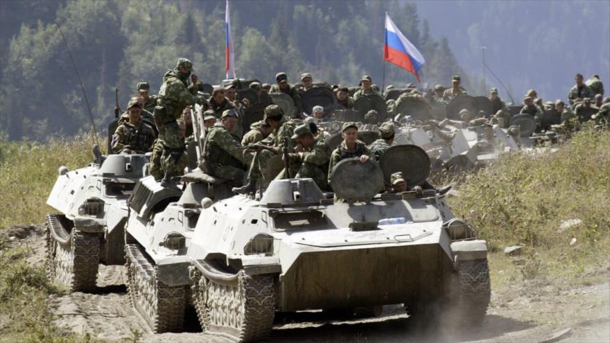 Fuerzas del Ejército ruso en una maniobra militar.