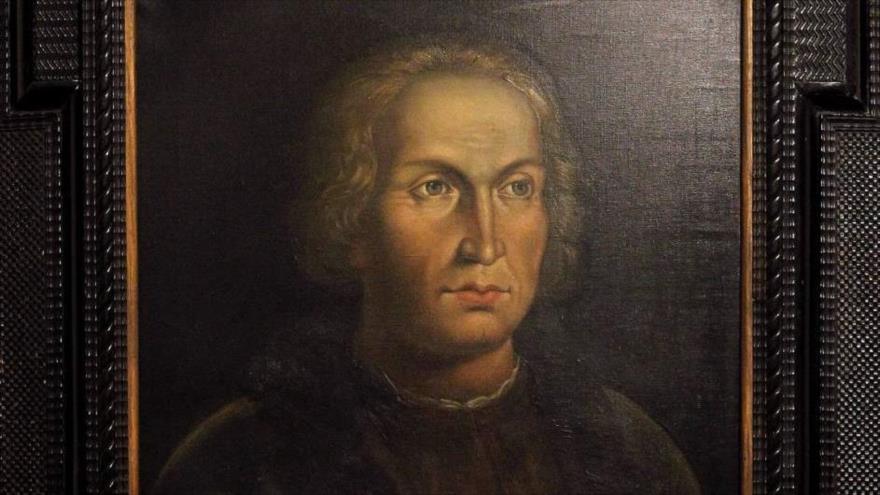 Retrato de Cristóbal Colón expuesto en la Casa de Colón de Gran Canaria.