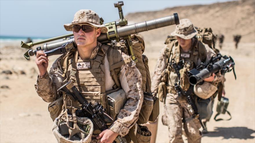 Marines estadounidenses desplegados en la provincia de Al-Raqa, norte de Siria.