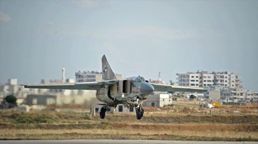 Caza Mig-23 de la Fuerza Aérea de Siria.