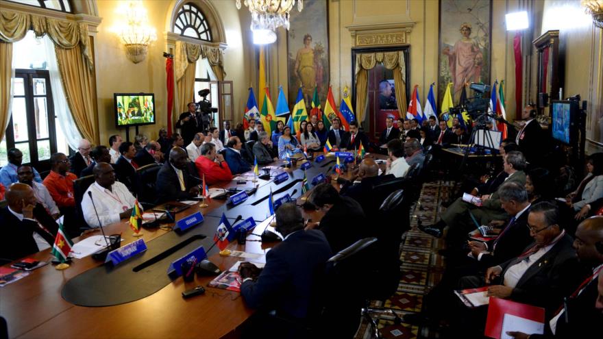 Una reunión de los Pueblos de Nuestra América (ALBA) en Caracas, capital de Venezuela, 5 de marzo de 2017.