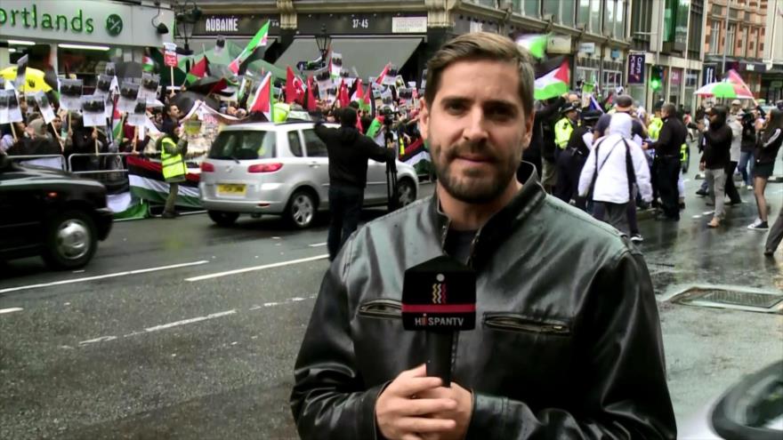 Centenares de personas protestan en Londres por Al-Aqsa