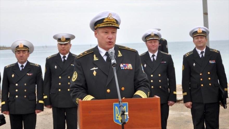El vicealmirante Serguéi Yeliséyev, subcomandante primero de la Marina ucraniana, y desde junio de 2016 comandante adjunto de la Flota rusa del Báltico.