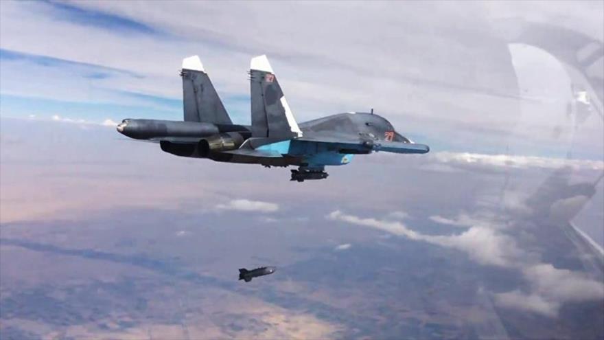 Aviación rusa lanza una operación esteratégica cerca de Damasco