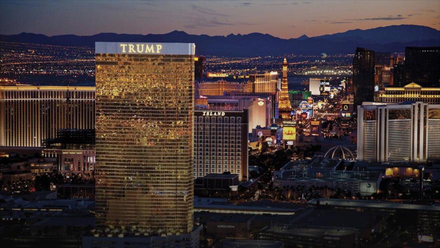 Una vista general de uno de los hoteles del presidente de EE.UU., Donald Trump, en Las Vegas.