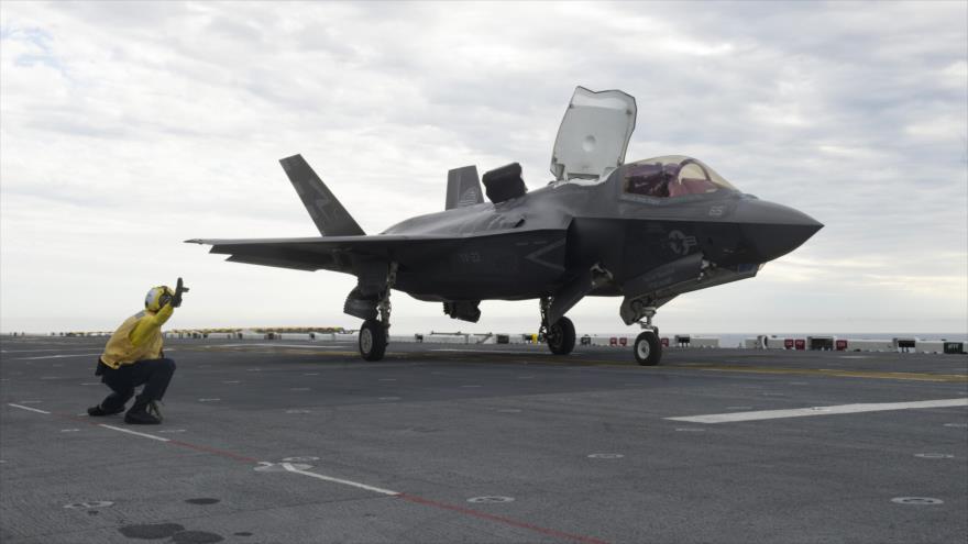 Un avión de combate de quinta generación F-35, de fabricación estadounidense.