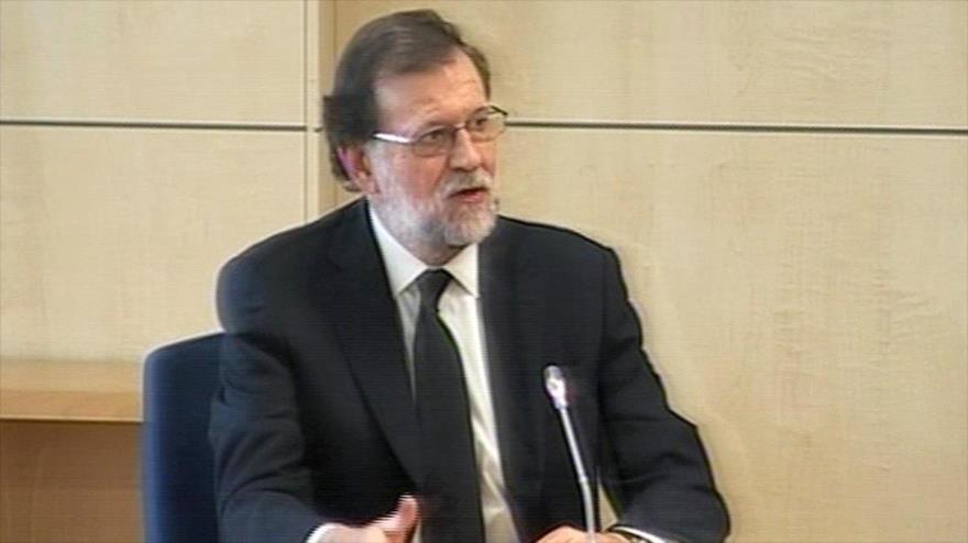 El presidente de gobierno español, Mariano Rajoy, asiste como testigo del caso Gürtel a la Audiencia Nacional en Madrid, 27 de julio de 2017.
