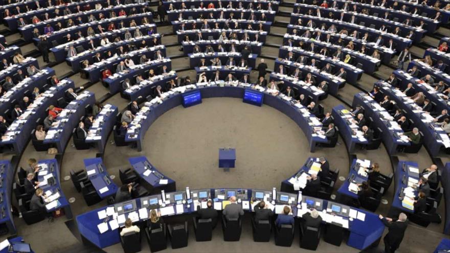 El Parlamento Europeo, brazo legislativo de la Unión Europea (UE), con sede en Bruselas, capital de Bélgica.