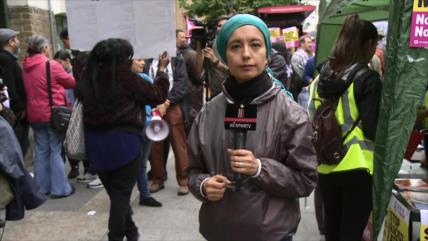 Manifestantes en Londres piden justicia y el fin del racismo 