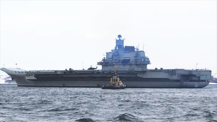 El portaaviones ruso Almirante Kuznetsov.