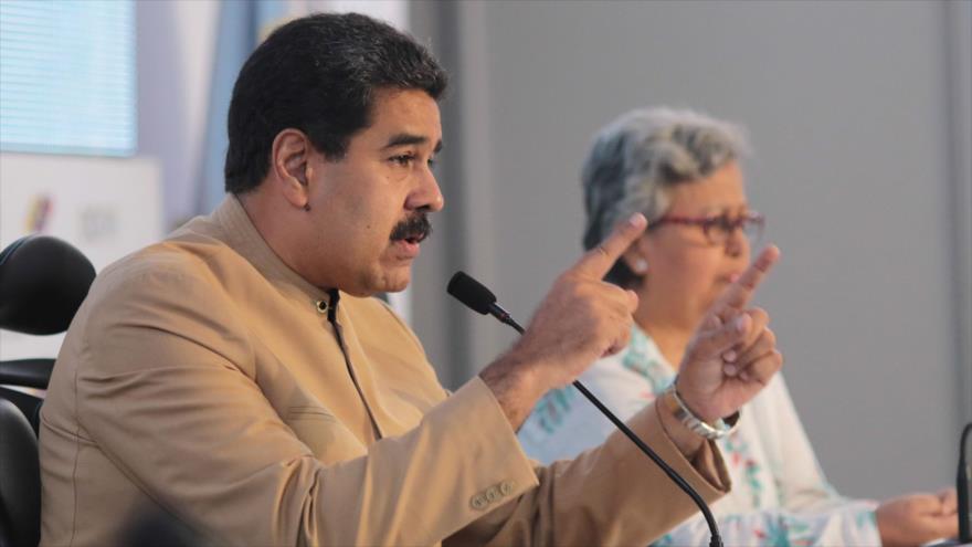 El presidente venezolano, Nicolás Maduro, durante una conferencia de prensa en Caracas (capital), 31 de julio de 2017.