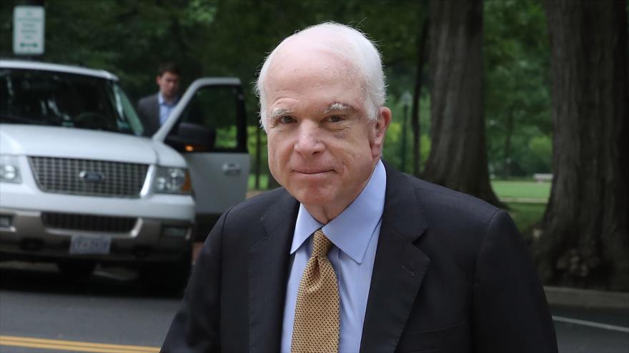 El senador estadounidense John McCain. 28 de julio de 2017