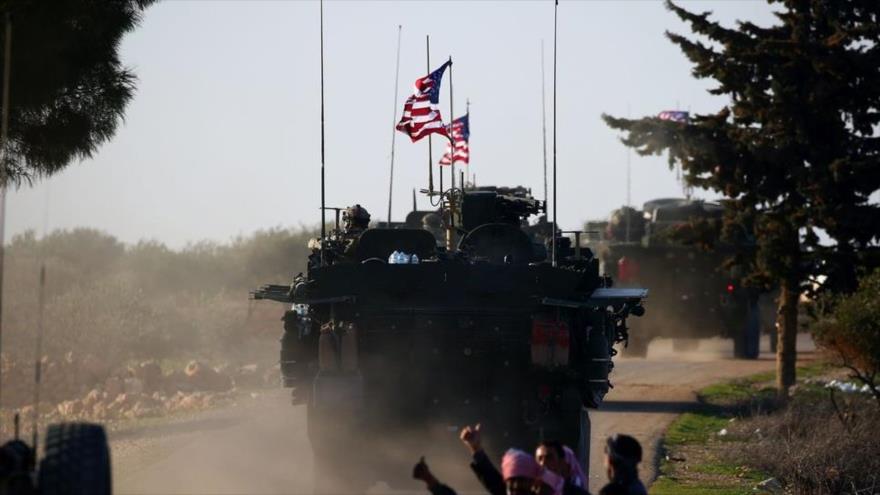 Un convoy de fuerzas estadounidenses en el territorio de Siria.