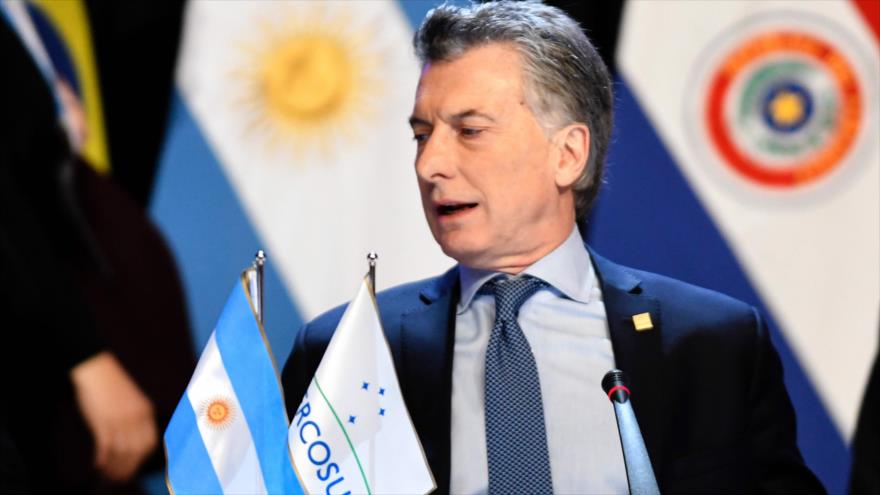 El presidente de Argentina, Mauricio Maci, durante una sesión del Mercosur en Mendoza, Argentina, 21 de julio de 2017.