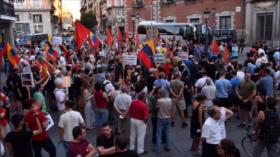 Salen a las calles de Madrid en apoyo a Constituyente venezolana
