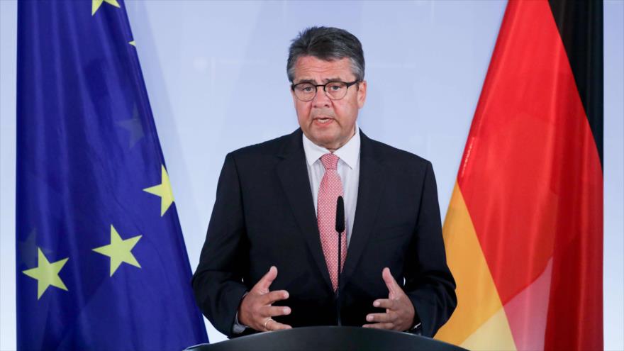 El ministro alemán de Exteriores, Sigmar Gabriel, pronuncia un discurso, Berlín, 20 de julio de 2017.