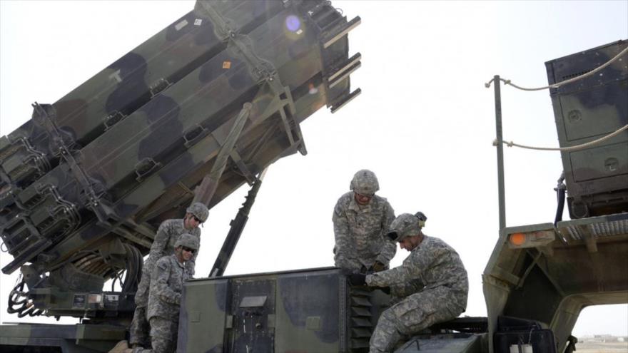 Un sistema de defensa antiaérea Patriot, de la compañía Raytheon.