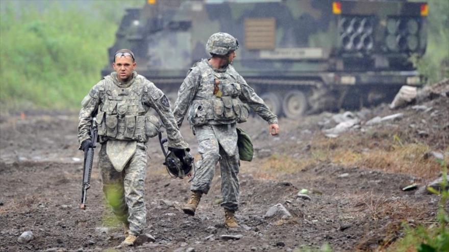 Tropas estadounidenses durante un ejercicio militar en la frontera surcoreana, 13 de septiembre de 2012.