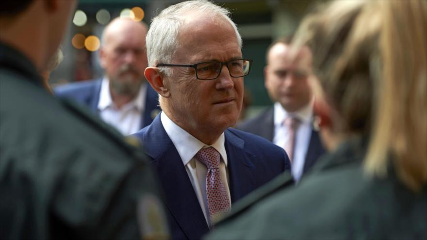 El primer ministro de Australia, Malcolm Turnbull, durante su visita a Londres (capital británica), 10 de julio de 2017.