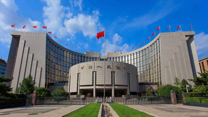 El edificio del Banco Central de China en Pekín, la capital china.