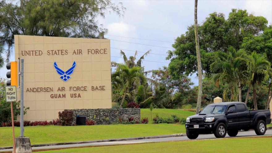 La base aérea estadounidense Anderson en Yigo, ubicado en isla de Guam, 11 de agosto de 2017.