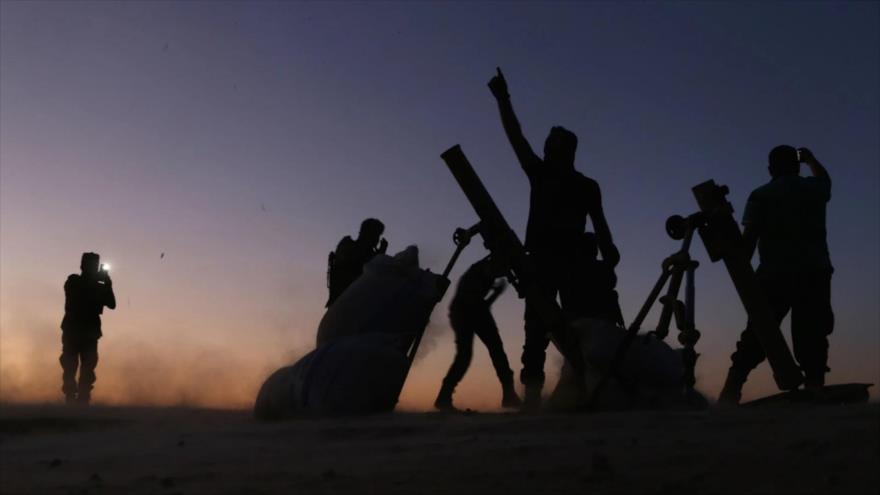 Los integrantes del Ejército Libre de Siria (ELS) en la localidad norteña de Dabiq, octubre de 2016.