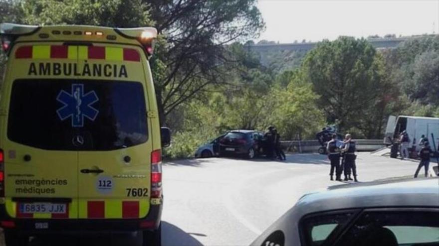 Despliegue policial en Subirats para detener a Yunes Abu Yakub, presunto autor del atentado de Barcelona (noreste de España), 21 de agosto de 2017.