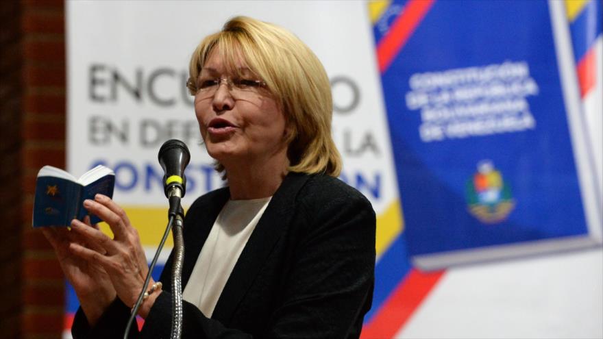La exfiscal general de Venezuela Luisa Ortega Díaz pronuncia un discurso en Caracas, 6 de agosto de 2017.
