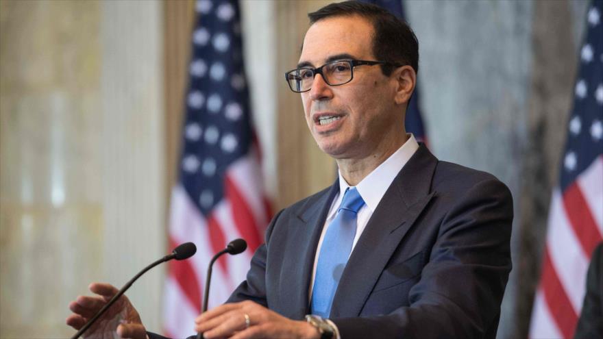 El secretario del Tesoro de EE.UU., Steven Mnuchin, en una rueda de prensa en Washington, 13 de julio de 2017.