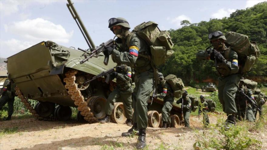Soldados venezolanos durante los Ejercicios Independencia 2016 en el estado de Táchira.