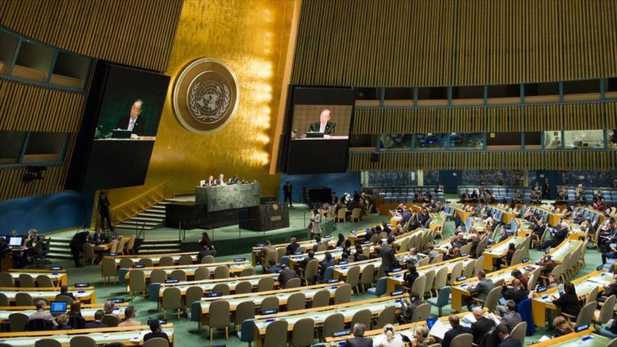 La Asamblea General de la ONU reunida en su sede de Nueva York, en EE.UU.