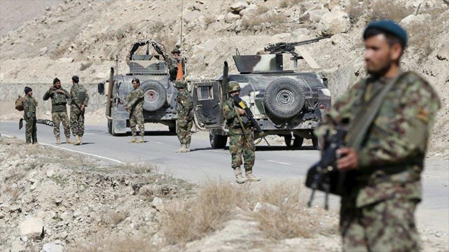 Soldados afganos en la provincia occidental de Logar, febrero de 2016.