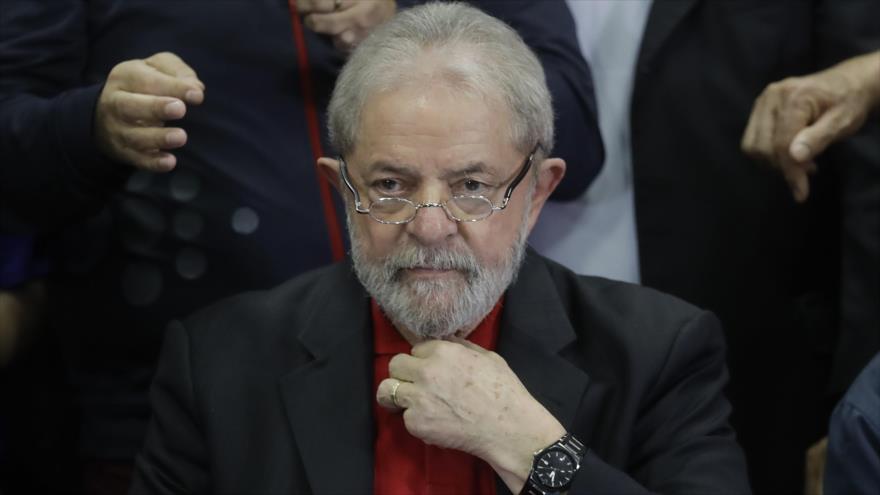 El expresidente de Brasil Luiz Inácio Lula da Silva en una manifestación en Sao Paulo, Brasil, 19 de julio de 2017.