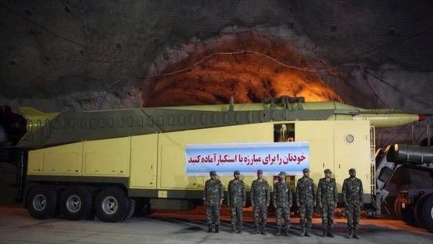 Imagen divulgada por la televisión nacional iraní de una base subterránea de misiles a una profundidad de 500 metros, 14 de octubre de 2015.