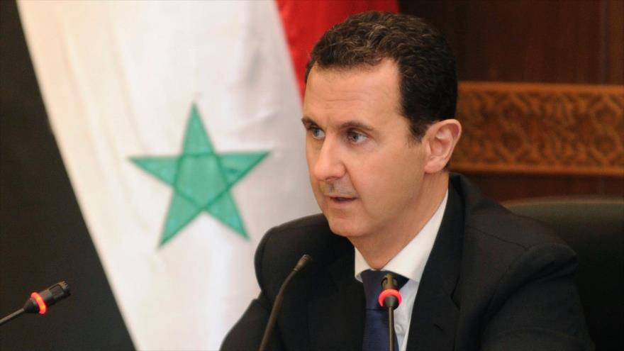 El presidente sirio, Bashar al-Asad, durante una reunión de su gabinete, 20 de junio de 2017.