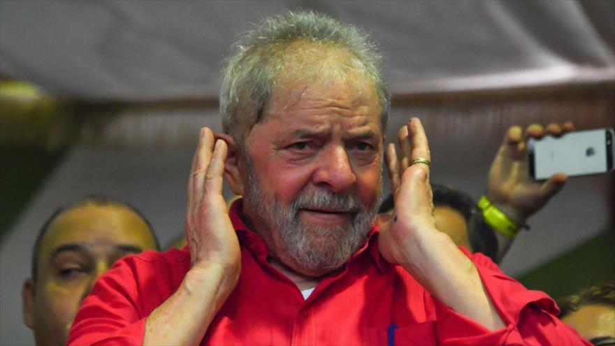 El expresidente de Brasil, Luis Inácio Lula da Silva, en un acto público, 12 de agosto de 2017.