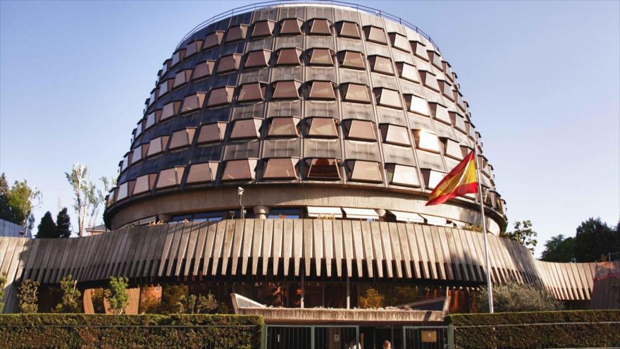Una visión general del edificio del Tribunal Constitucional de España, en Madrid, la capital.