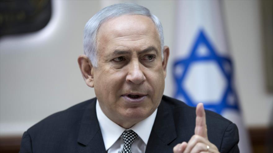 El premier israelí, Benyamin Netanyahu, durante una reunión de su gabinete, 3 de septiembre de 2017.