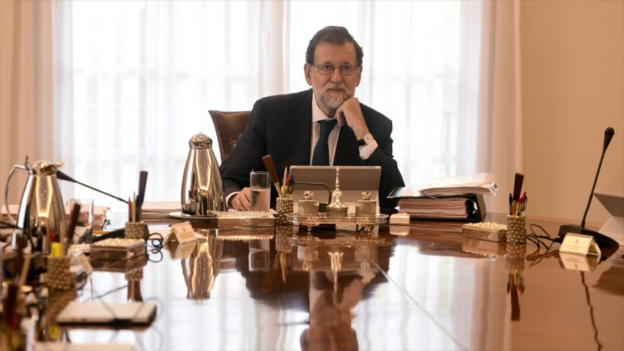 Mariano Rajoy, presidente del Gobierno español, en una reunión de gabinete en el madrileño Palacio de la Moncloa, 7 de septiembre de 2017.