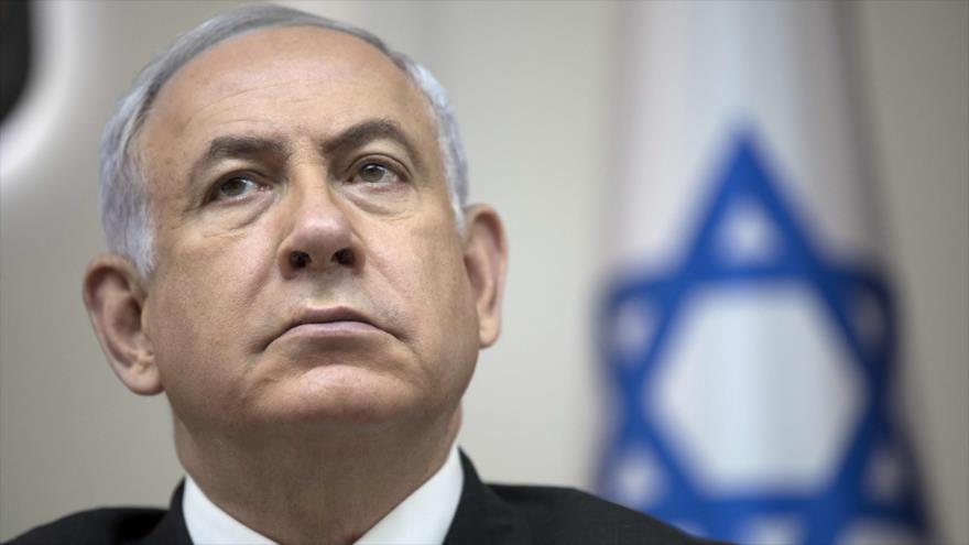 El primer ministro israelí, Benyamin Netanyahu, en una reunión de su gabinete, 3 de septiembre de 2017,