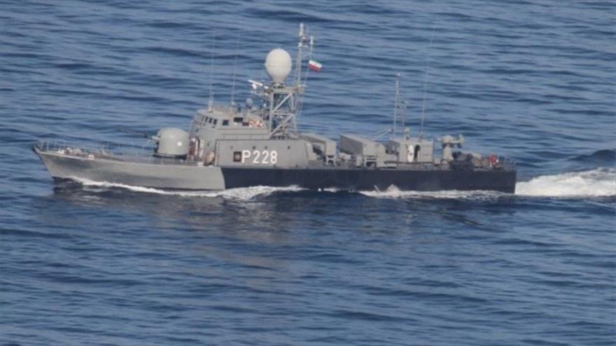 Un buque lanzamisiles de la Fuerza Naval del Ejército de Irán.
